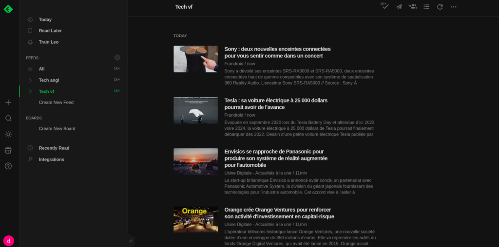extrait de mon feedly